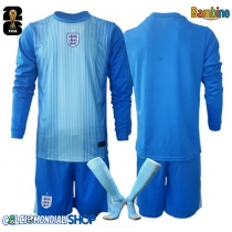 Maglie da calcio Inghilterra Portiere Prima Maglia Bambino Mondiali 2026  Manica Lunga + Pantaloni corti)